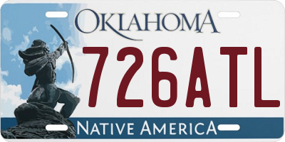 OK license plate 726ATL