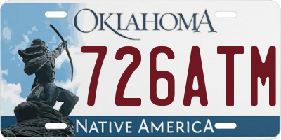 OK license plate 726ATM