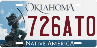 OK license plate 726ATO