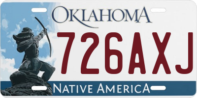 OK license plate 726AXJ
