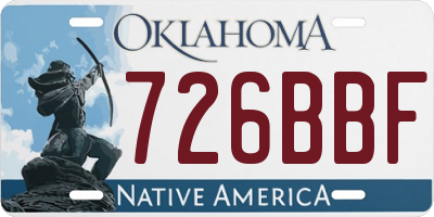 OK license plate 726BBF