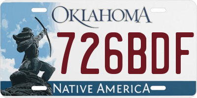 OK license plate 726BDF