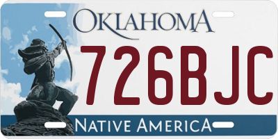 OK license plate 726BJC