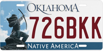 OK license plate 726BKK