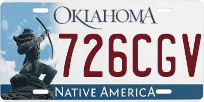 OK license plate 726CGV