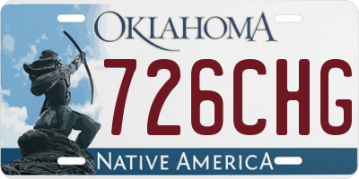 OK license plate 726CHG