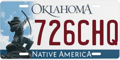 OK license plate 726CHQ