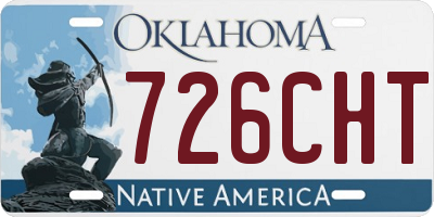 OK license plate 726CHT