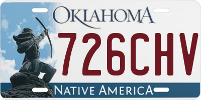 OK license plate 726CHV