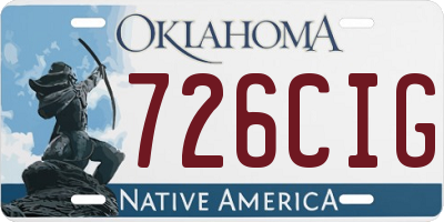 OK license plate 726CIG