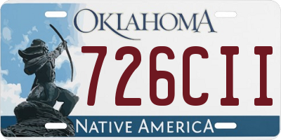 OK license plate 726CII