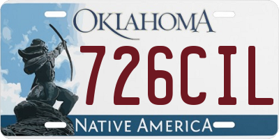 OK license plate 726CIL