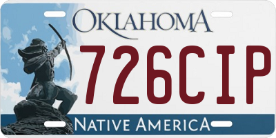 OK license plate 726CIP
