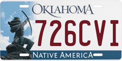 OK license plate 726CVI