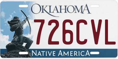 OK license plate 726CVL