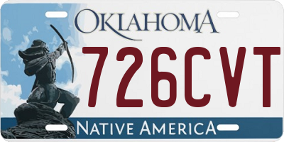 OK license plate 726CVT