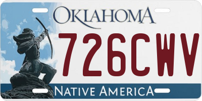 OK license plate 726CWV