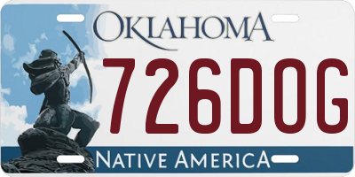 OK license plate 726DOG