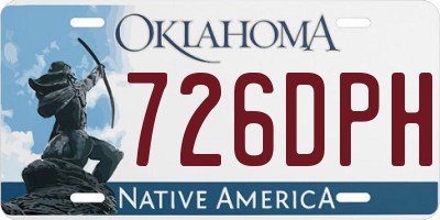 OK license plate 726DPH