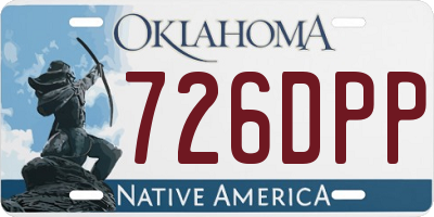 OK license plate 726DPP