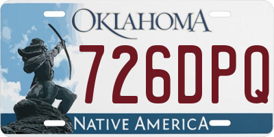 OK license plate 726DPQ
