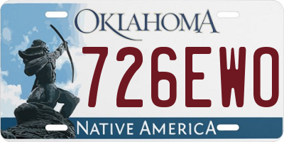 OK license plate 726EWO