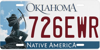 OK license plate 726EWR