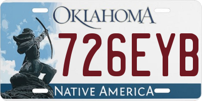 OK license plate 726EYB
