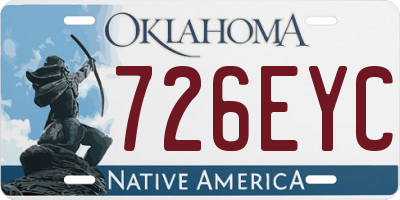 OK license plate 726EYC