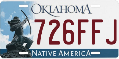OK license plate 726FFJ