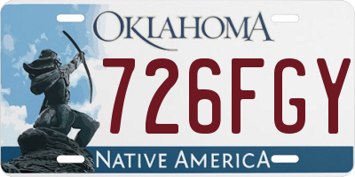 OK license plate 726FGY