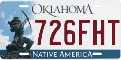 OK license plate 726FHT