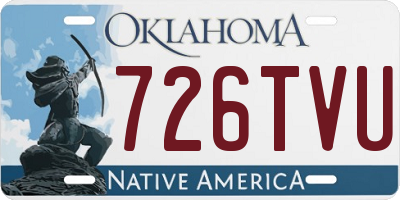 OK license plate 726TVU
