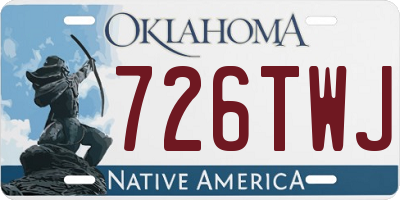 OK license plate 726TWJ