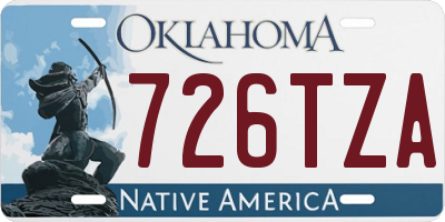 OK license plate 726TZA