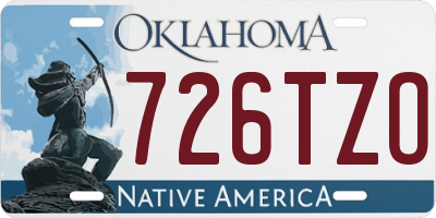 OK license plate 726TZO