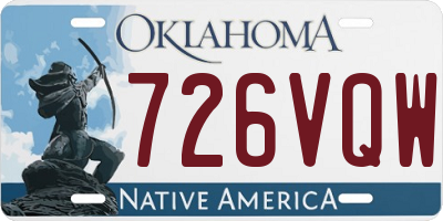 OK license plate 726VQW