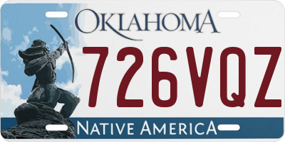 OK license plate 726VQZ