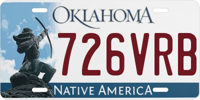 OK license plate 726VRB