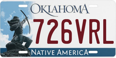 OK license plate 726VRL