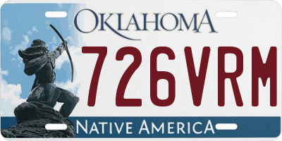 OK license plate 726VRM