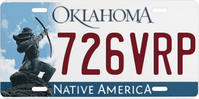 OK license plate 726VRP
