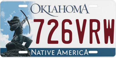 OK license plate 726VRW