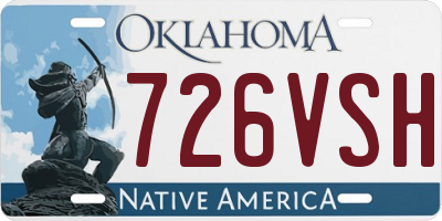 OK license plate 726VSH