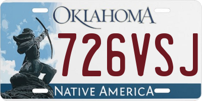 OK license plate 726VSJ