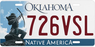 OK license plate 726VSL