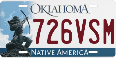 OK license plate 726VSM