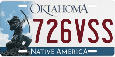 OK license plate 726VSS