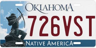 OK license plate 726VST