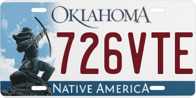 OK license plate 726VTE